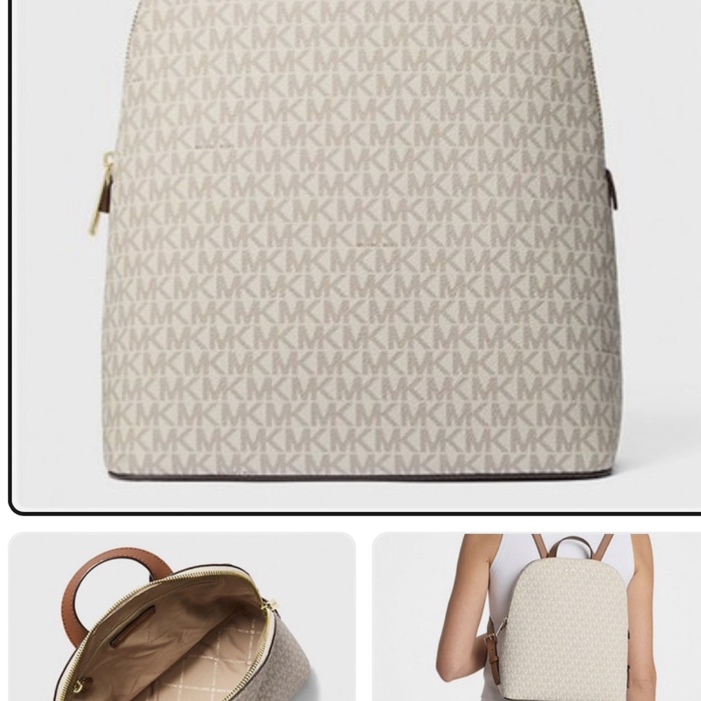 Michael Kors Cream Backpack Elegant and Versatile